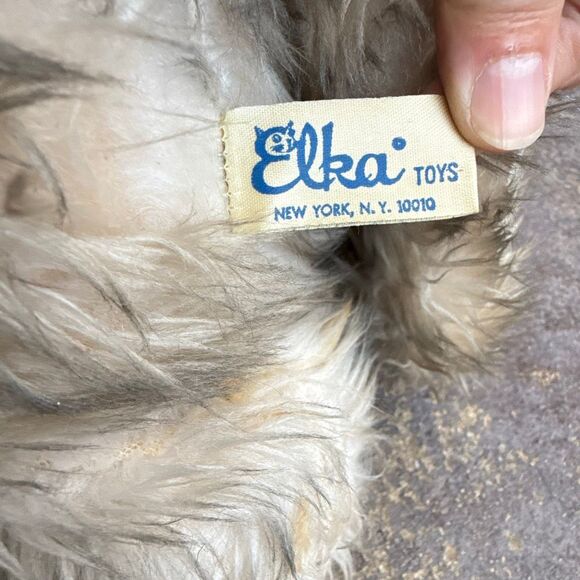 Vintage Elka large plush dog stuffed animal 1950s 25” old toys collector - Picture 2 of 11